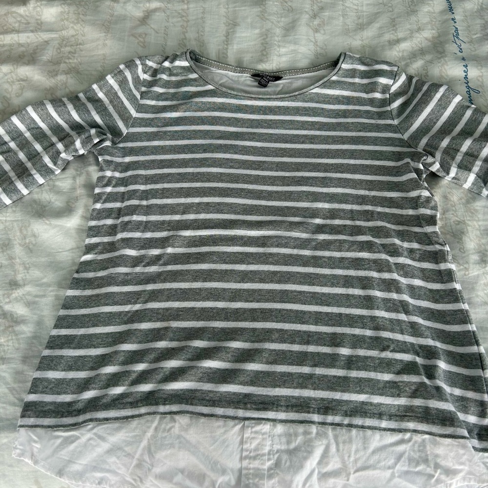 Buffalo striped long sleeve shirt. Medium.